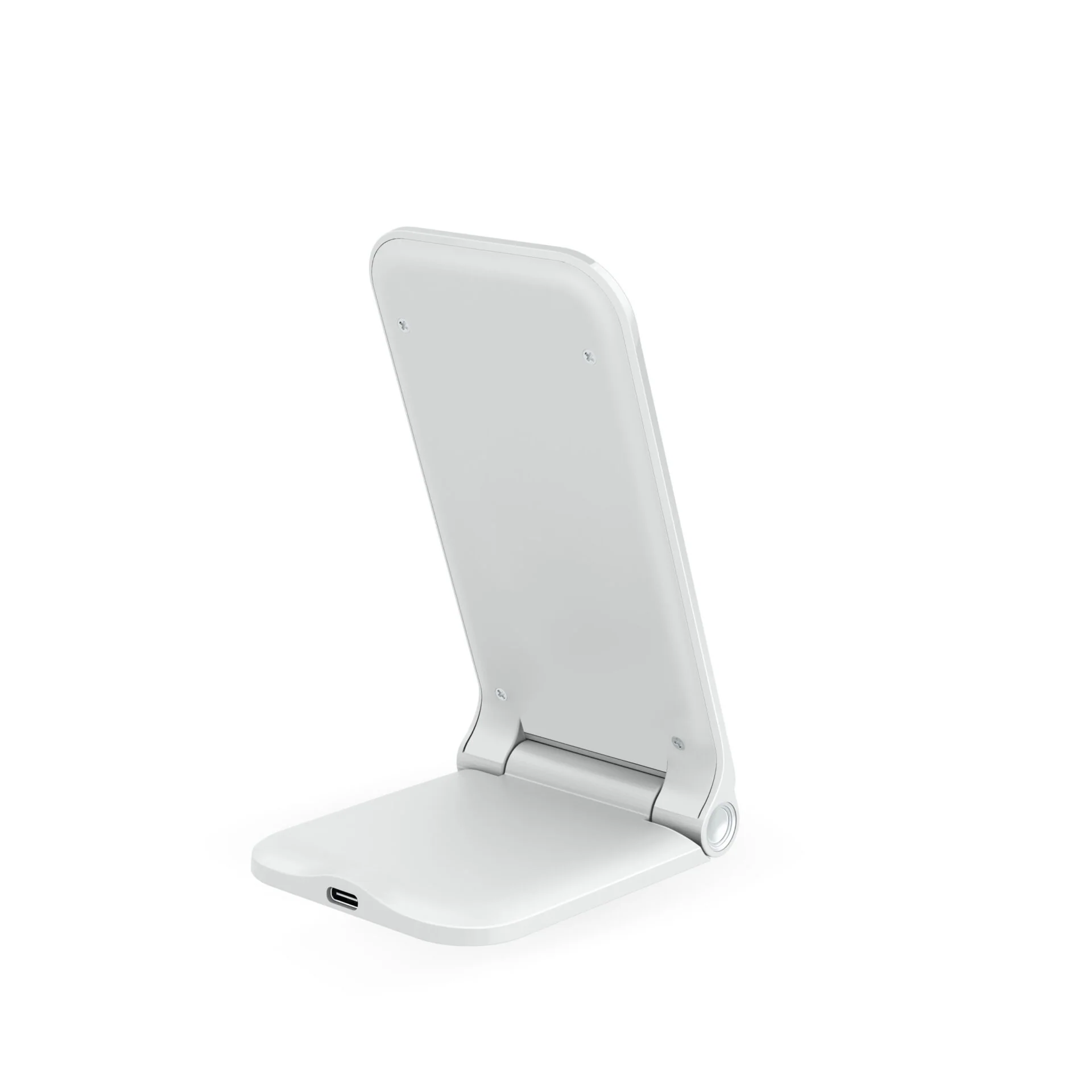 Budget Foldable Wireless Charging Stand with Dual Coil, Universal Qi Phone Holder Charger