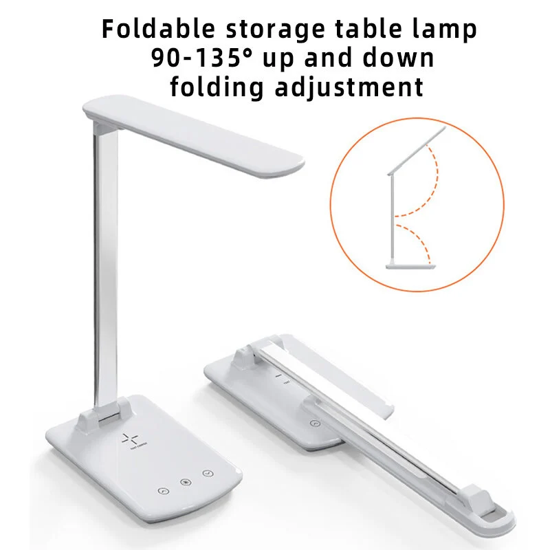 5W LED Desk Lamp with 15W Wireless Charger, Touch Control & Stepless Dimmable Lighting