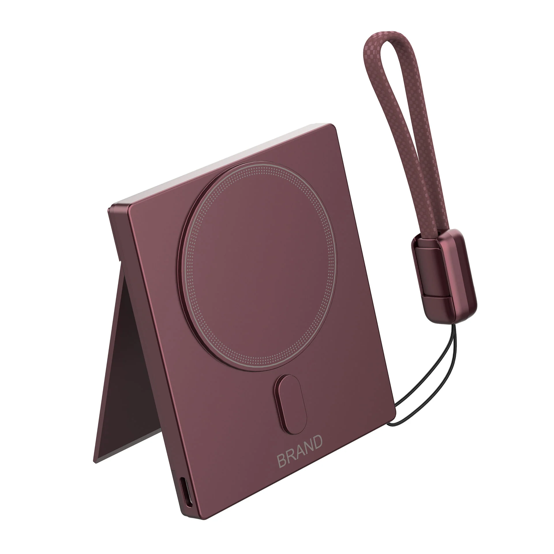 5000mAh Magsafe Wireless charging Power Bank for iPhone Duo Foldable Phone with stand&Lanyard