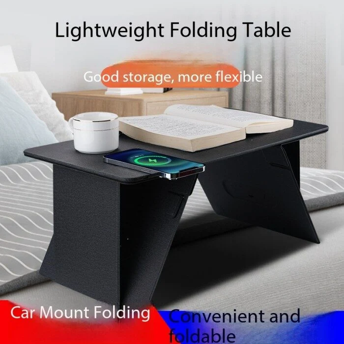 Folding small table with wireless charging
