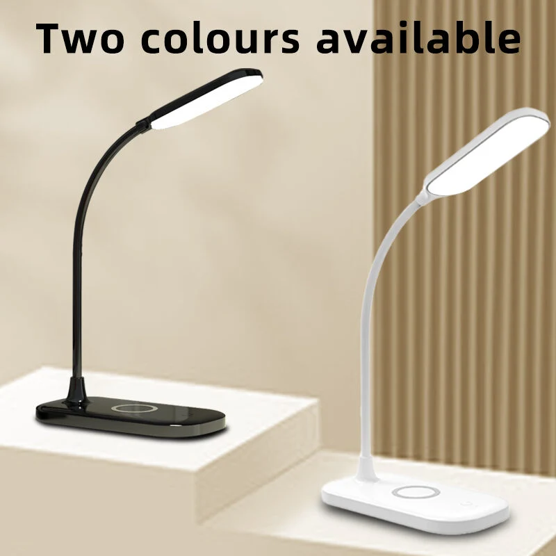 Multifunctional LED Desk Lamp with Wireless Charger, Touch Control, Rotatable for Home Office Bedroom