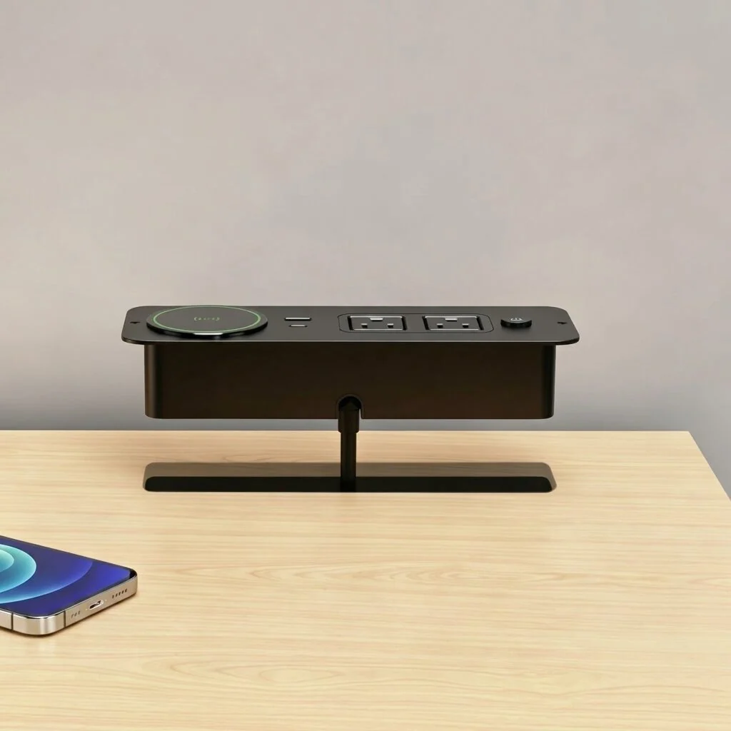 Flush‑Mount Embedded Furniture Power Station For Desk, Sofa, Cabinet Furniture Manufacturers OEM ODM