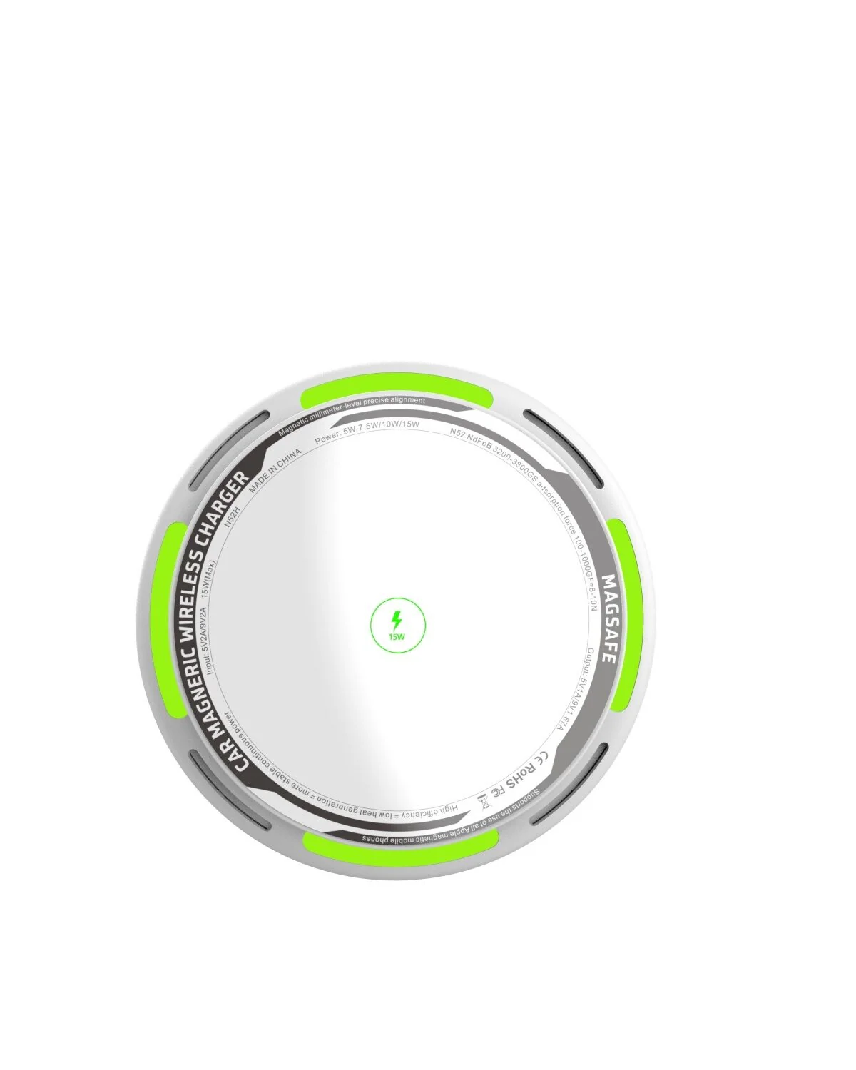 LED Magnetic Wireless Car Charger with Atmosphere Light | Corporate Gifting
