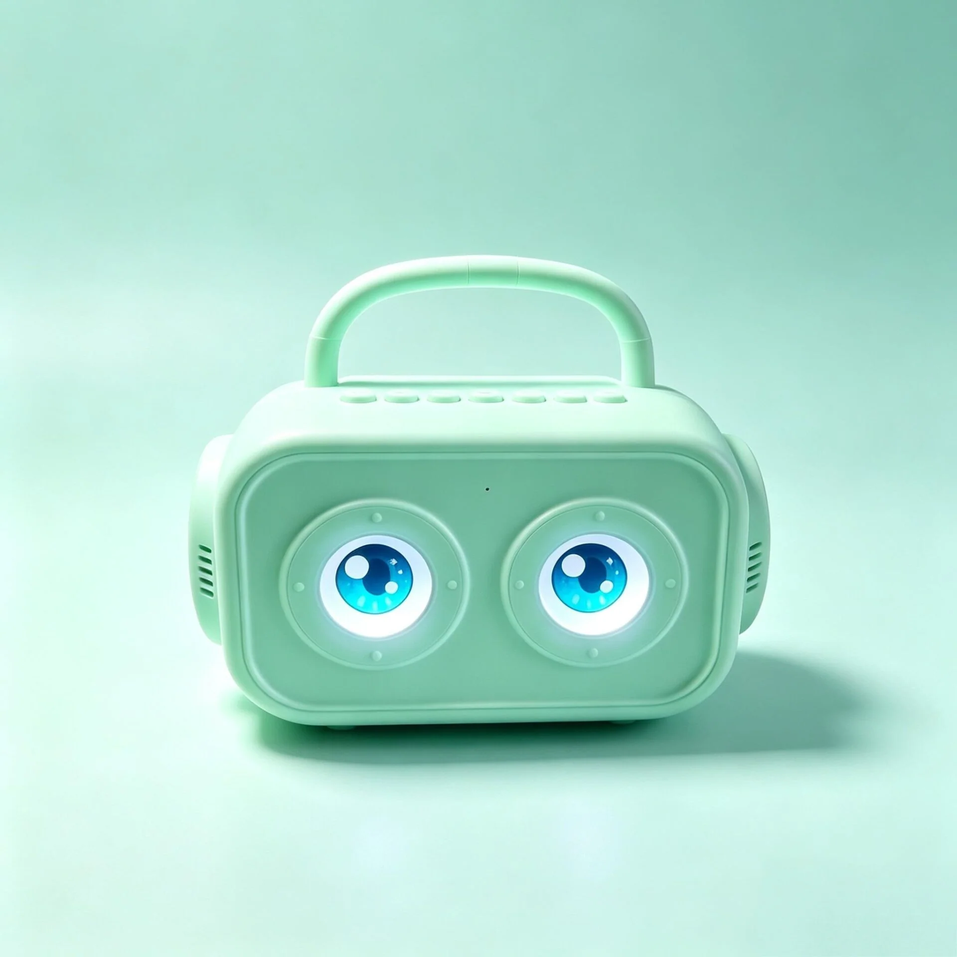 Kids Karaoke Bluetooth Speaker | Custom Blinking Animated Eye Display Dual Wireless Mics