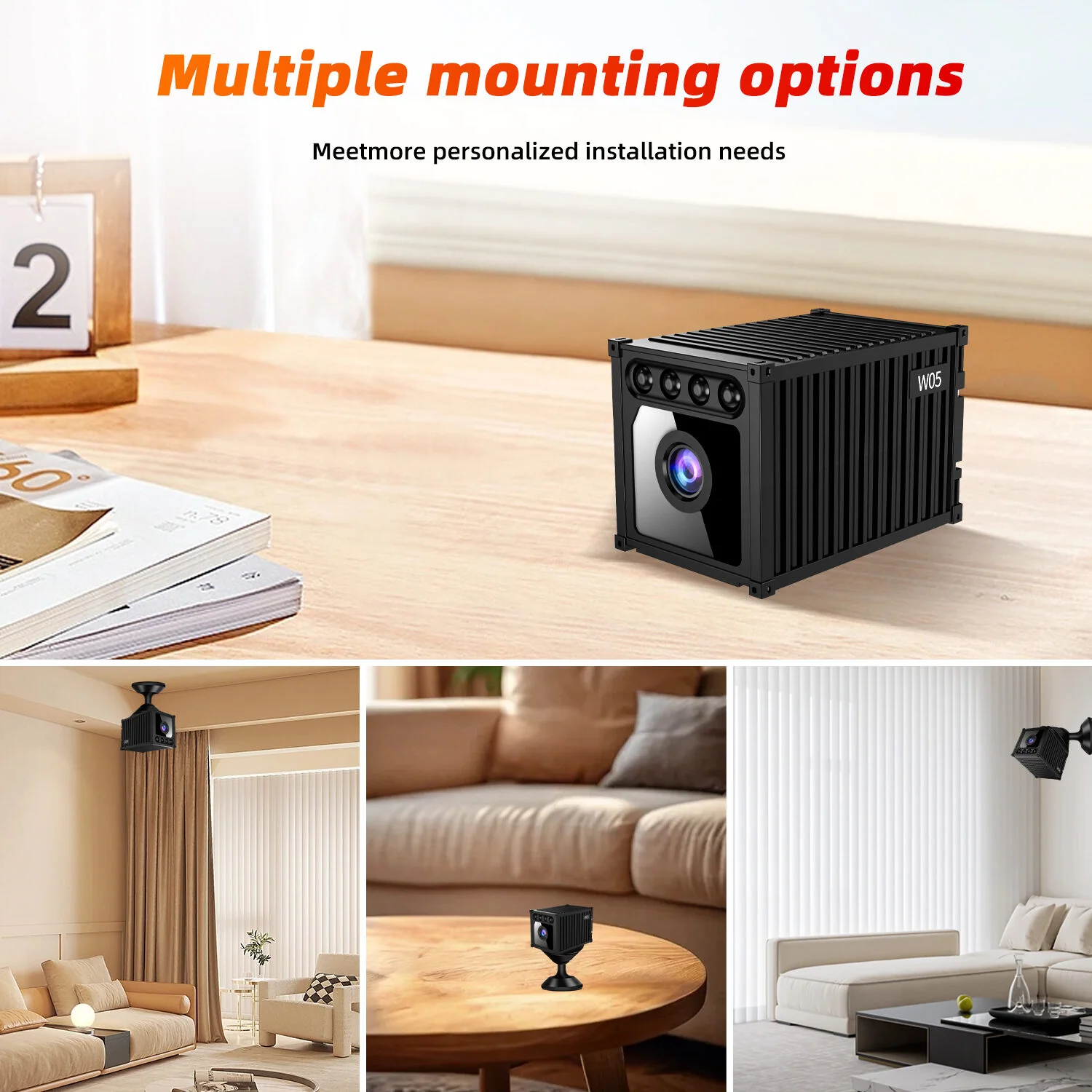 Wide Angle Hidden Mini Wireless Camera Magnetic Adsorption 1080P HD IR Night Vision Portable WiFi Spy Camera
