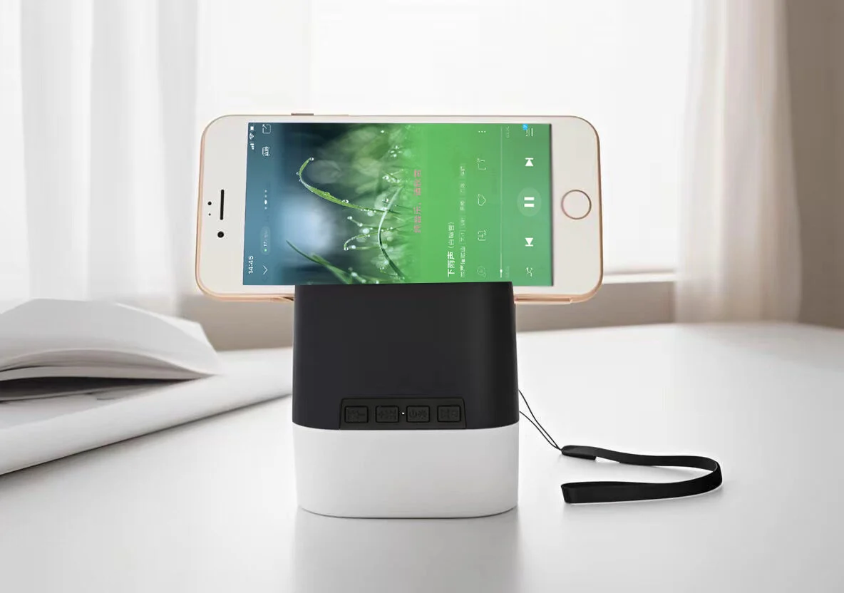 Mini Portable Bluetooth Speaker With Phone Holder