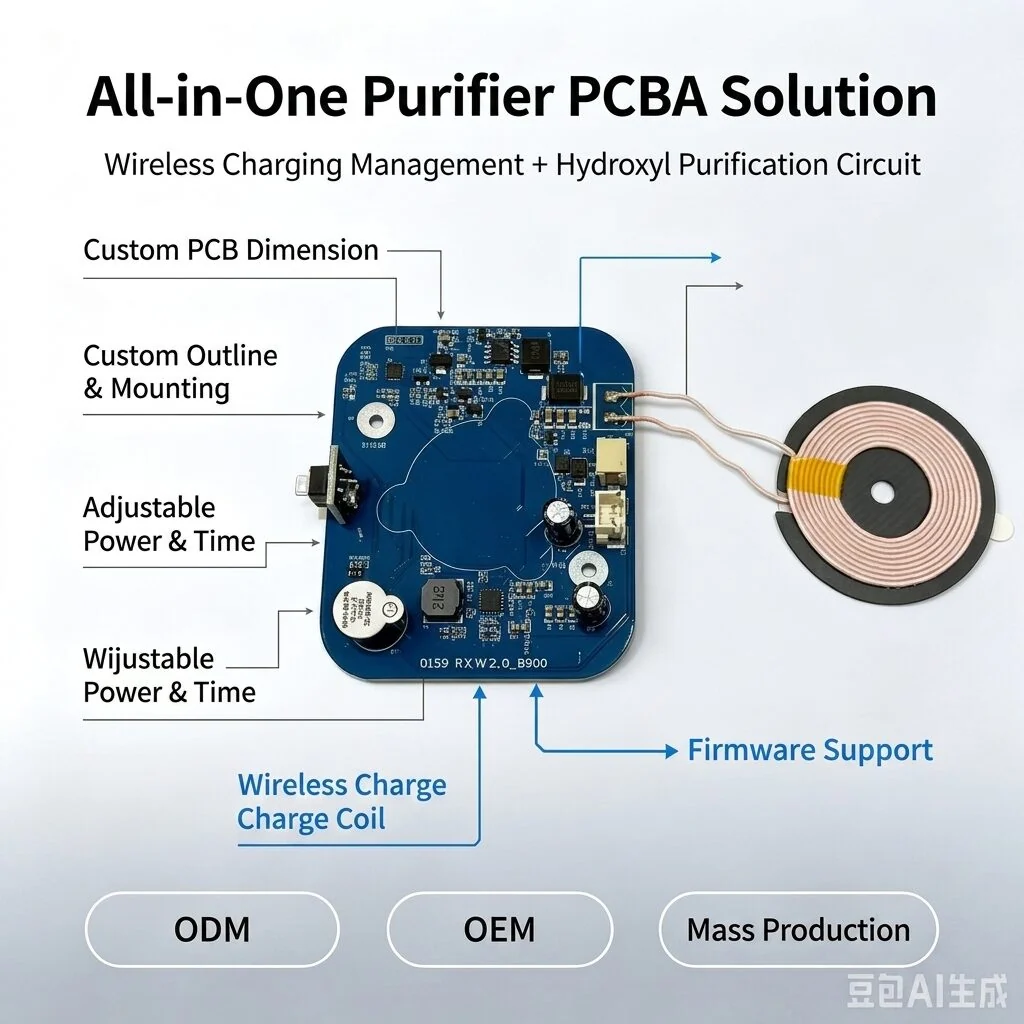 Complete Circuit Solution Wireless Charging PCBA Board For New Product Prototyping